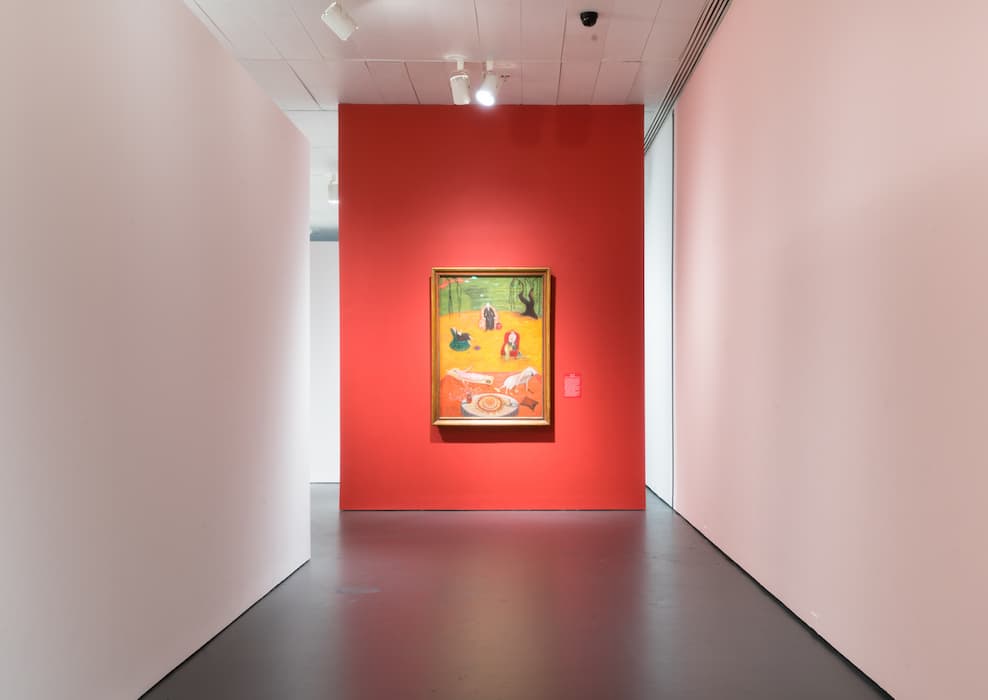 Installation view of the exhibition Florine Stettheimer: Painting Poetry. May 5 – September 24, 2017. The Jewish Museum, NY. Photo by: Jason Mandella