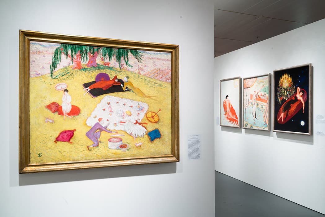 Installation view of the exhibition Florine Stettheimer: Painting Poetry. May 5 – September 24, 2017. The Jewish Museum, NY. Photo by: Jason Mandella