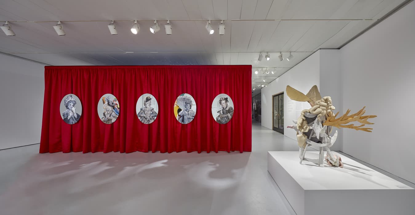 Installation view of Rachel Feinstein: Maiden, Mother, Crone, November 1, 2019-March 22, 2020, at the Jewish Museum, NY. Artwork © Rachel Feinstein. Photo: Tom Powel Imaging.