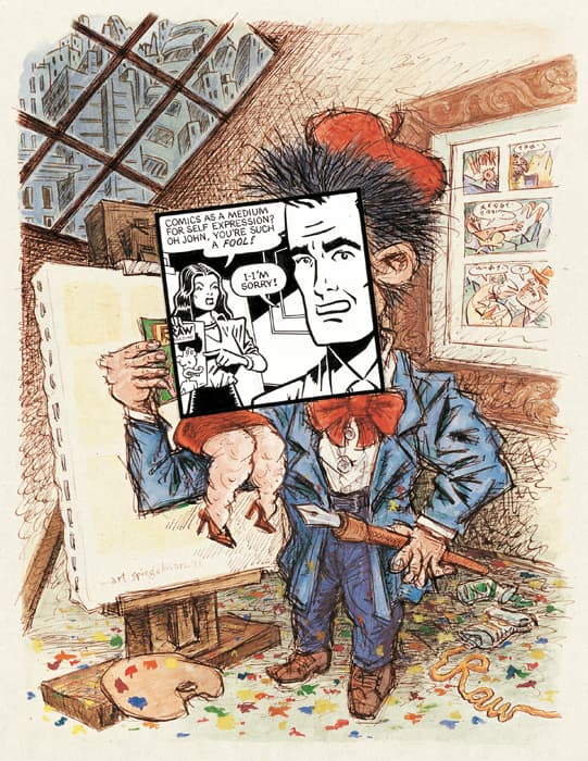 Art Spiegelman, cover art for Print magazine, May/June 1981, watercolor, ink, and collage on paper. Copyright © 1981 by Art Spiegelman. Used by permission of the artist and The Wylie Agency LLC. Courtesy Drawn + Quarterly.