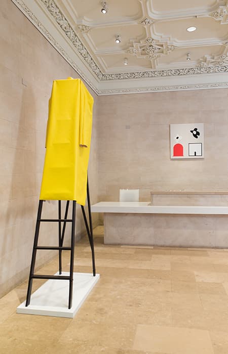 Installation view of the exhibition Math Bass: Crowd Rehearsal. November 3, 2017 - March 18, 2018. Photo by: Jason Mandella