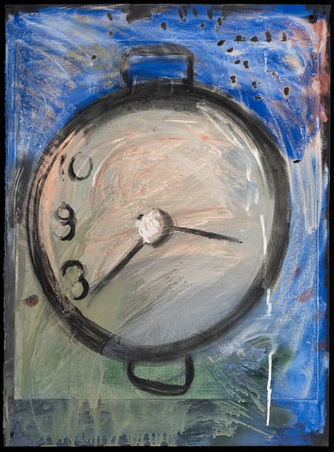 Jim Dine, Hiroshima, 1982-83. Enamel, charcoal and pastel over lithograph on paper. Gift of the Jim Dine Trust in memory of Alan Solomon. © Jim Dine/Artists Rights Society (ARS), New York