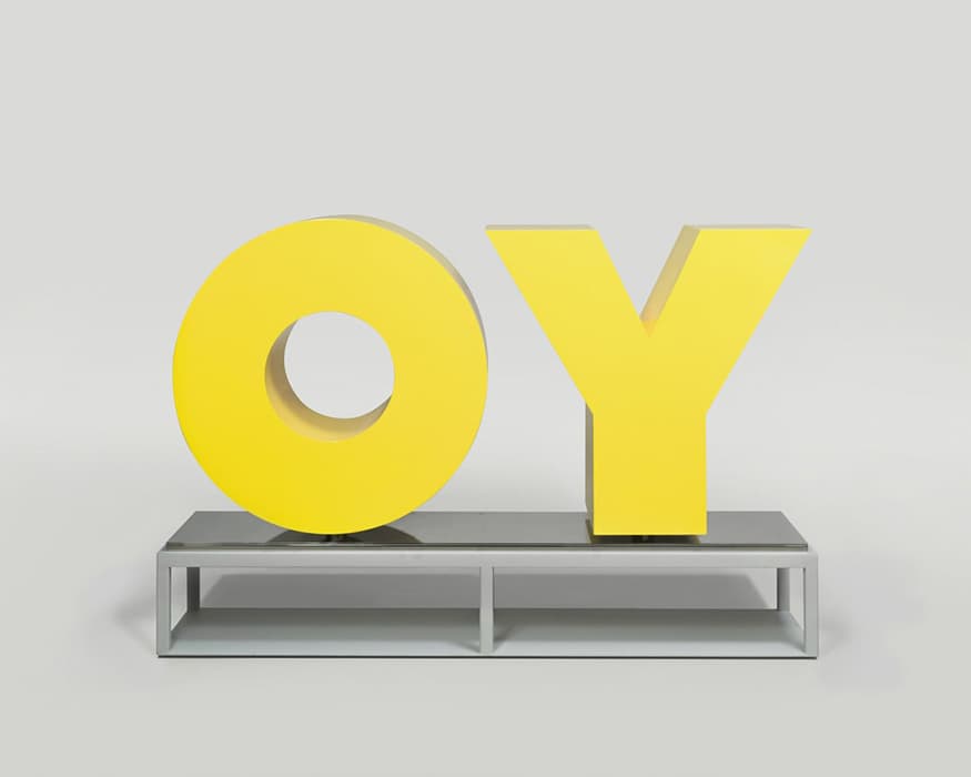 Sculpture of the word 