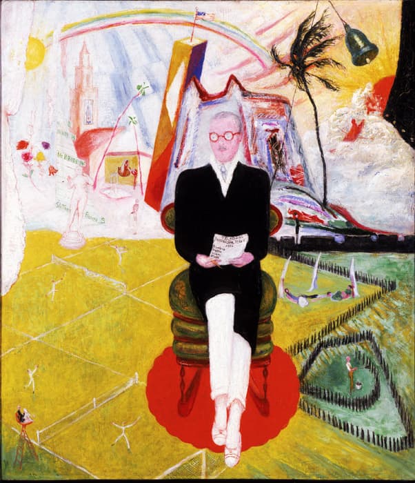 Florine Stettheimer, Henry McBride, Art Critic. Oil on canvas. 30 x 26 in. (76.2 x 66 cm). Gift of Ettie Stettheimer, Smith College Museum of Art, Northampton, Massachusetts. Image provided by Smith College Museum of Art, Northampton, Massachusetts