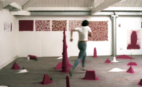 Anish Kapoor's studio, 1980. © Anish Kapoor. All Rights Reserved, DACS, London/ ARS, NY 2025